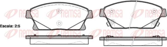 Remsa 1431.02 - Kit de plaquettes de frein, frein à disque cwaw.fr