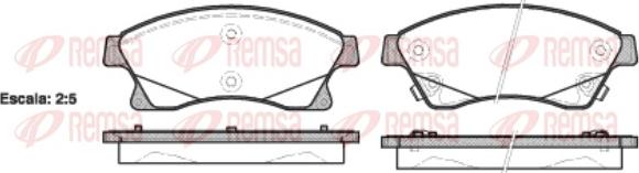 Remsa 1431.12 - Kit de plaquettes de frein, frein à disque cwaw.fr