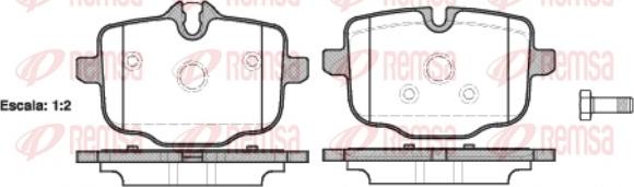 Remsa 1433.00 - Kit de plaquettes de frein, frein à disque cwaw.fr