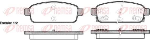 Remsa 1432.02 - Kit de plaquettes de frein, frein à disque cwaw.fr