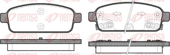 Remsa 1432.12 - Kit de plaquettes de frein, frein à disque cwaw.fr