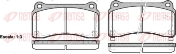 Remsa 1427.02 - Kit de plaquettes de frein, frein à disque cwaw.fr