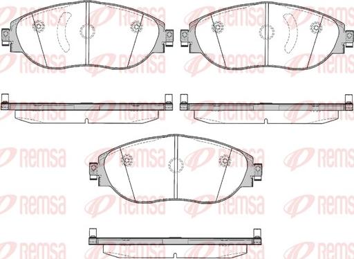 Remsa 1470.00 - Kit de plaquettes de frein, frein à disque cwaw.fr