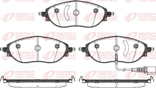 Remsa 1470.01 - Kit de plaquettes de frein, frein à disque cwaw.fr