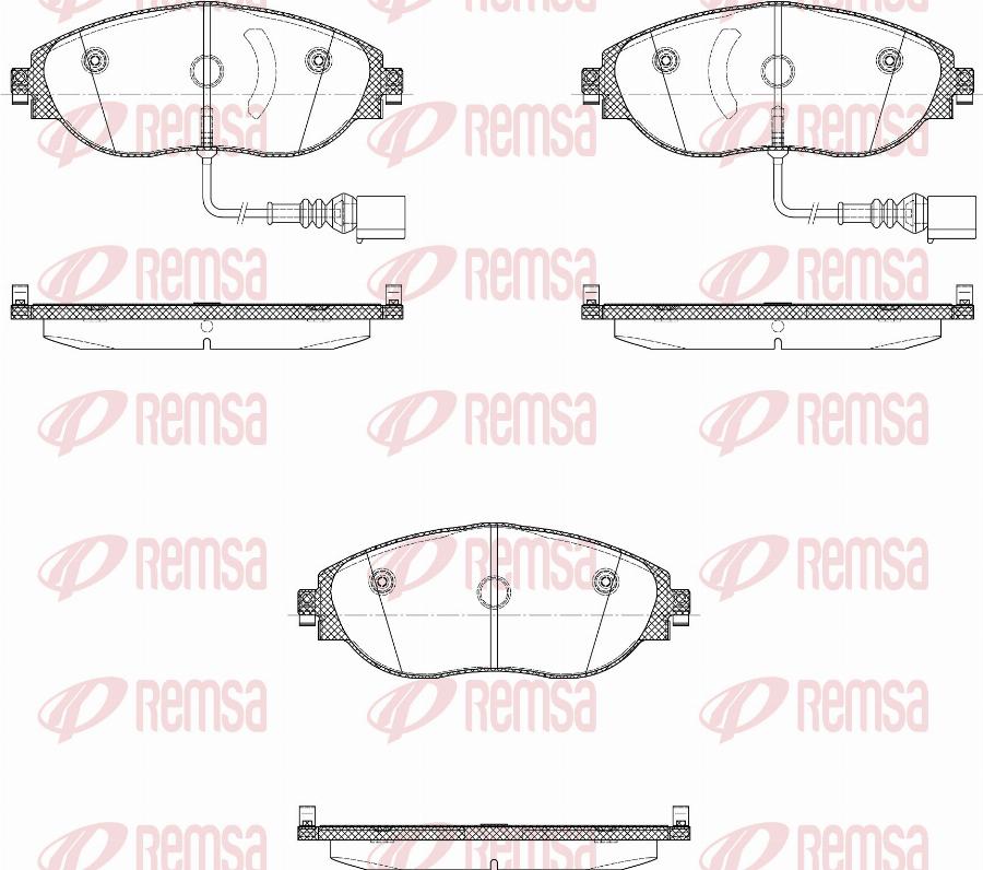 Remsa 1470.12 - Kit de plaquettes de frein, frein à disque cwaw.fr