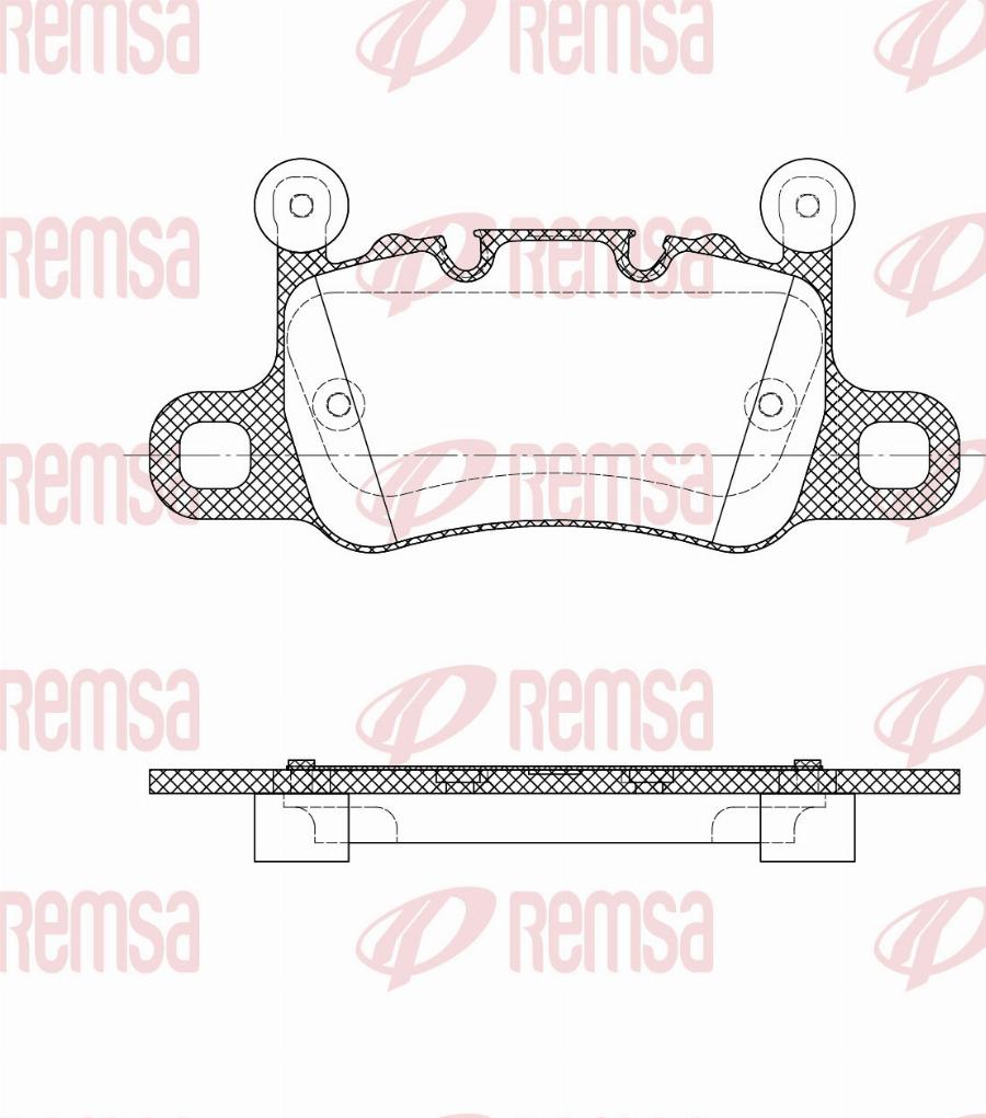 Remsa 1598.40 - Kit de plaquettes de frein, frein à disque cwaw.fr