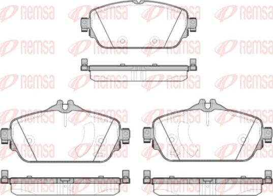 Remsa 1592.08 - Kit de plaquettes de frein, frein à disque cwaw.fr