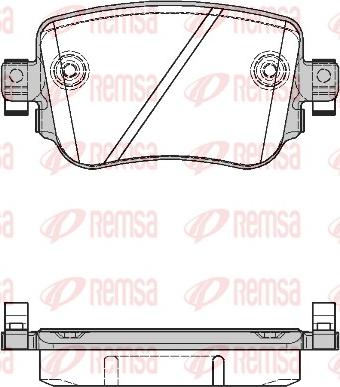 Remsa 1549.08 - Kit de plaquettes de frein, frein à disque cwaw.fr