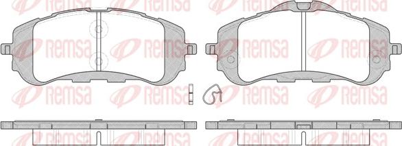 Remsa 1559.00 - Kit de plaquettes de frein, frein à disque cwaw.fr