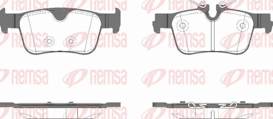 Remsa 1551.11 - Kit de plaquettes de frein, frein à disque cwaw.fr