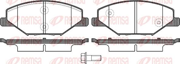 Remsa 1553.00 - Kit de plaquettes de frein, frein à disque cwaw.fr