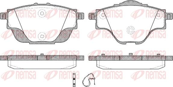 Remsa 1557.00 - Kit de plaquettes de frein, frein à disque cwaw.fr