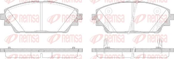 Remsa 1569.02 - Kit de plaquettes de frein, frein à disque cwaw.fr