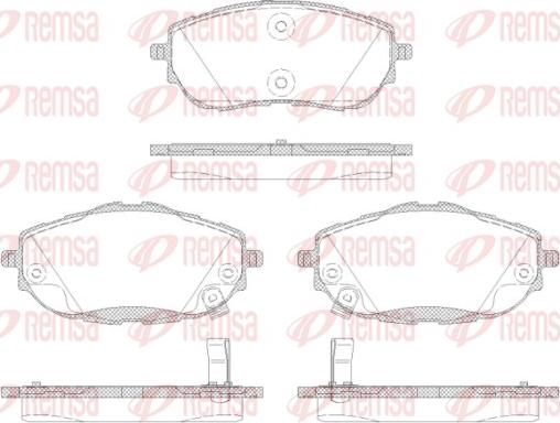 Remsa 1561.02 - Kit de plaquettes de frein, frein à disque cwaw.fr