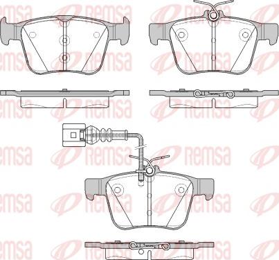 Remsa 1516.11 - Kit de plaquettes de frein, frein à disque cwaw.fr