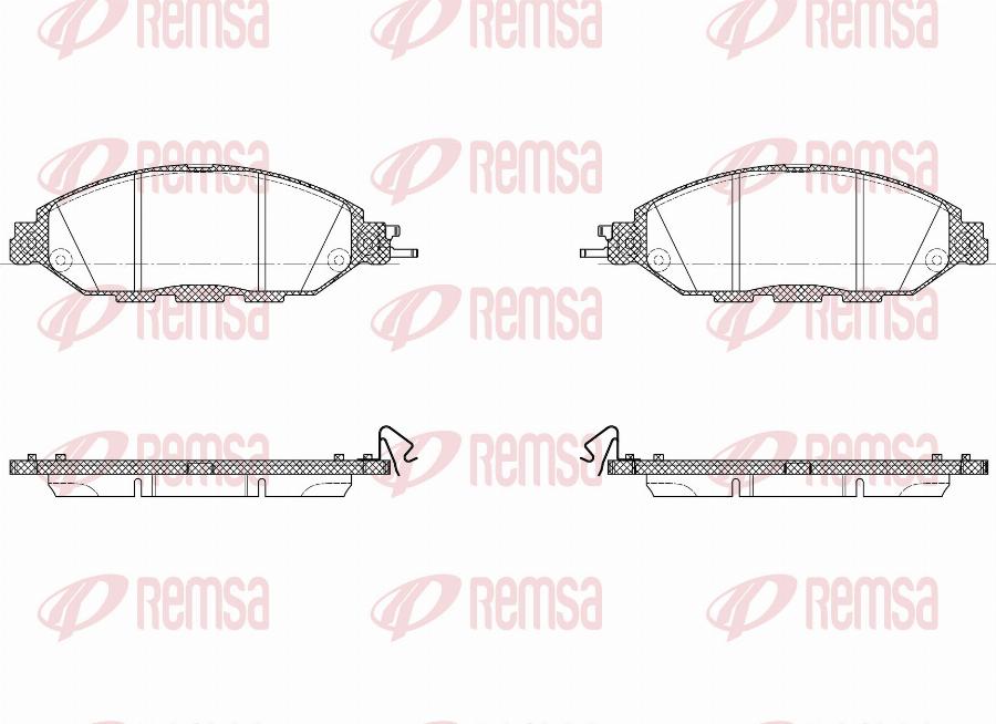 Remsa 1518.04 - Kit de plaquettes de frein, frein à disque cwaw.fr