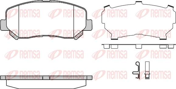 Remsa 1513.24 - Kit de plaquettes de frein, frein à disque cwaw.fr