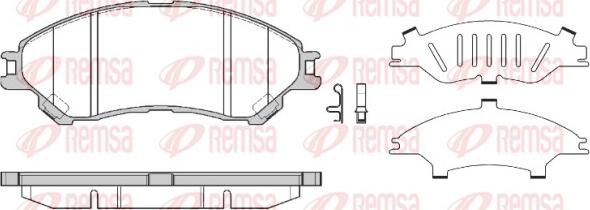 Remsa 1589.02 - Kit de plaquettes de frein, frein à disque cwaw.fr