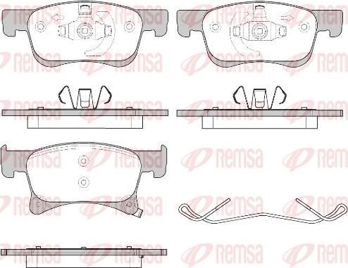 Remsa 1580.02 - Kit de plaquettes de frein, frein à disque cwaw.fr