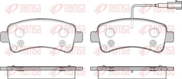 Remsa 1588.02 - Kit de plaquettes de frein, frein à disque cwaw.fr