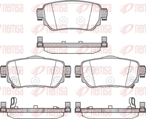 Remsa 1582.02 - Kit de plaquettes de frein, frein à disque cwaw.fr