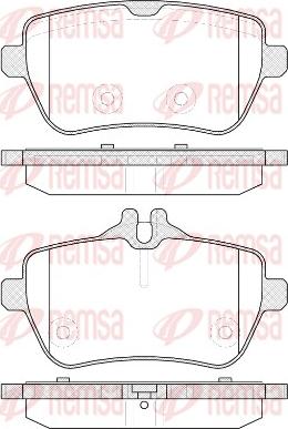 Remsa 1535.00 - Kit de plaquettes de frein, frein à disque cwaw.fr