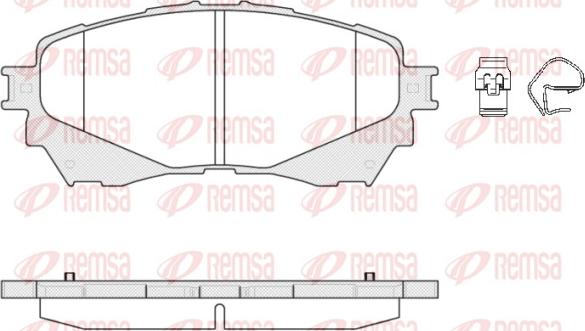 Remsa 1538.04 - Kit de plaquettes de frein, frein à disque cwaw.fr