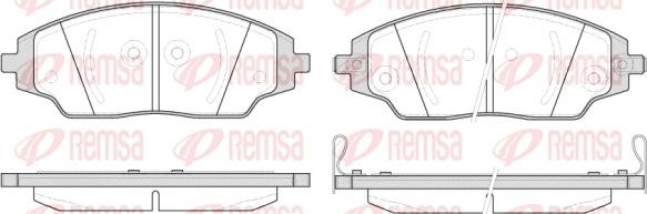 Remsa 1537.02 - Kit de plaquettes de frein, frein à disque cwaw.fr