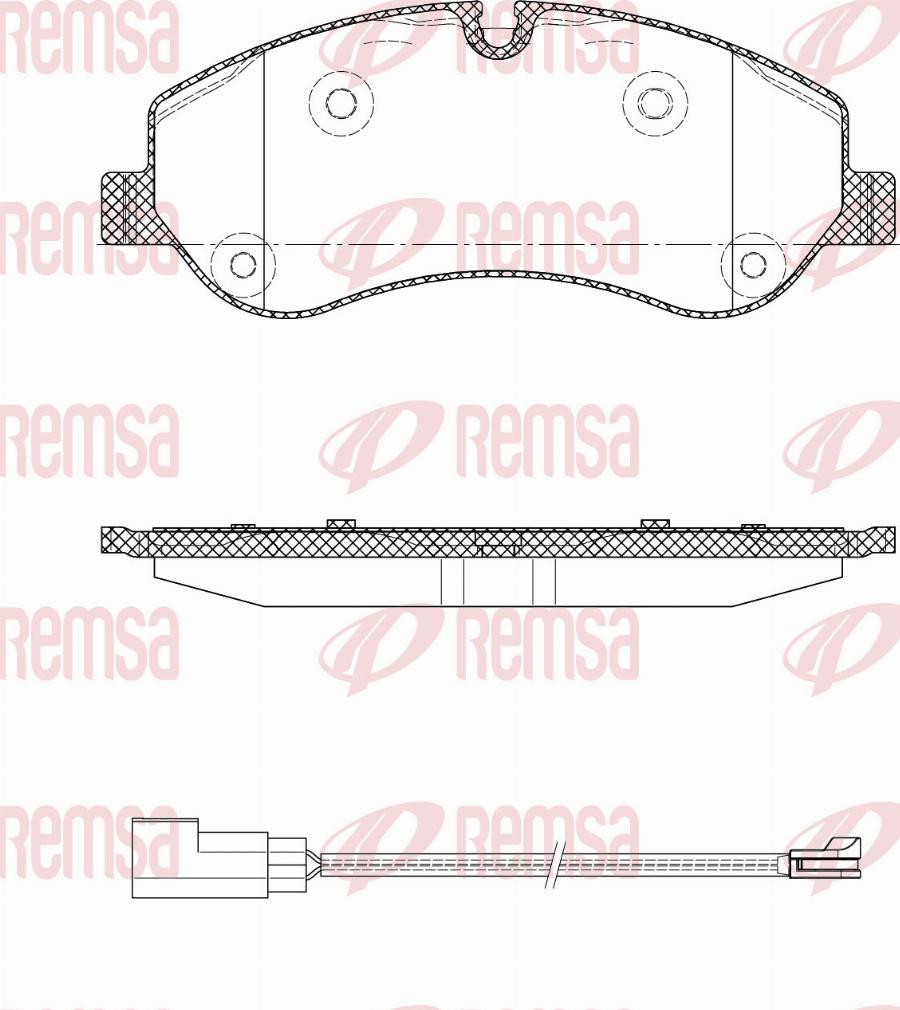 Remsa 1520.01 - Kit de plaquettes de frein, frein à disque cwaw.fr