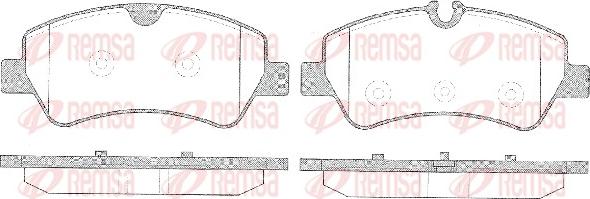 Remsa 1521.00 - Kit de plaquettes de frein, frein à disque cwaw.fr