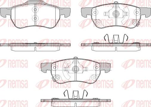 Remsa 1693.12 - Kit de plaquettes de frein, frein à disque cwaw.fr