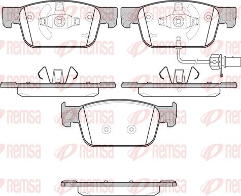 Remsa 1692.01 - Kit de plaquettes de frein, frein à disque cwaw.fr