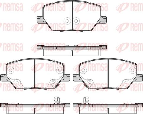 Remsa 1640.02 - Kit de plaquettes de frein, frein à disque cwaw.fr