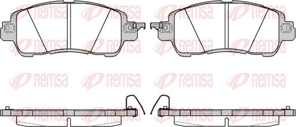 Remsa 1656.04 - Kit de plaquettes de frein, frein à disque cwaw.fr