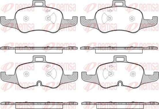 Remsa 1653.00 - Kit de plaquettes de frein, frein à disque cwaw.fr