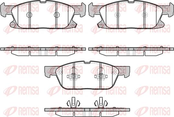 Remsa 1657.02 - Kit de plaquettes de frein, frein à disque cwaw.fr