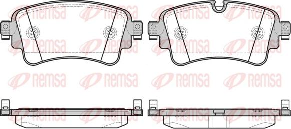 Remsa 1669.08 - Kit de plaquettes de frein, frein à disque cwaw.fr