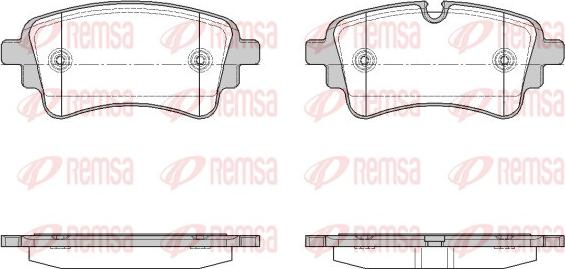 Remsa 1669.10 - Kit de plaquettes de frein, frein à disque cwaw.fr