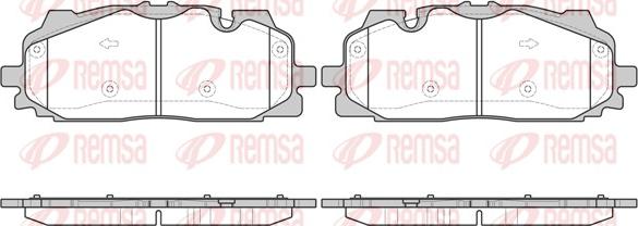 Remsa 1667.00 - Kit de plaquettes de frein, frein à disque cwaw.fr