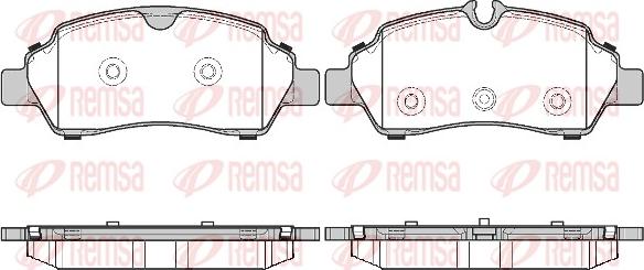 Remsa 1605.00 - Kit de plaquettes de frein, frein à disque cwaw.fr