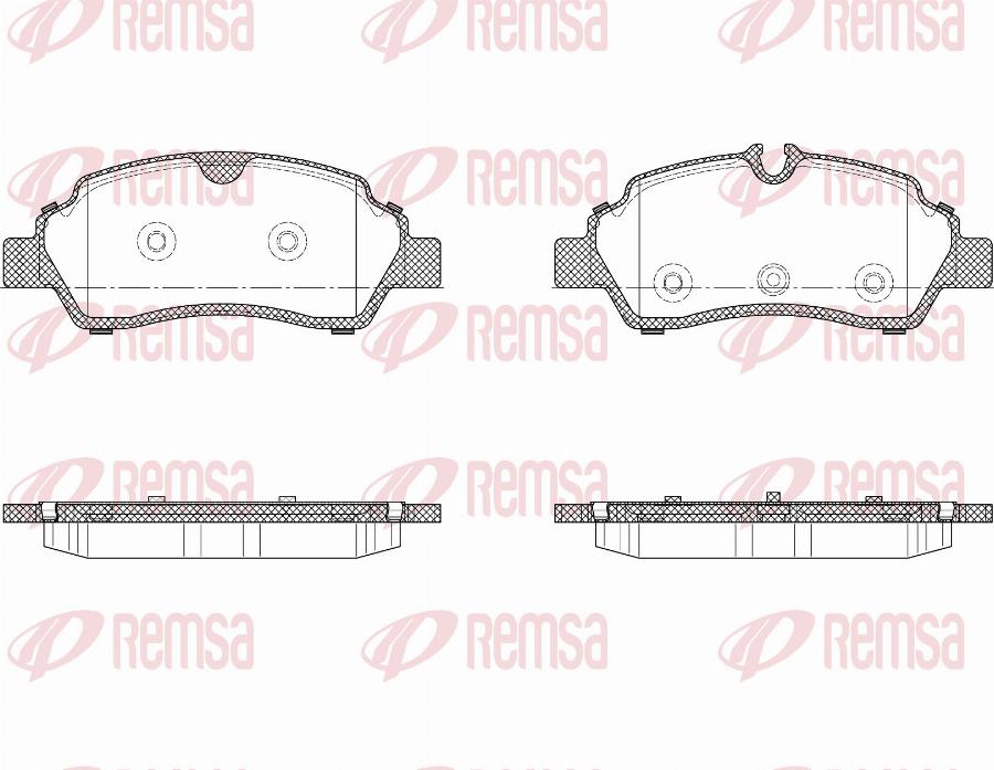 Remsa 1605.10 - Kit de plaquettes de frein, frein à disque cwaw.fr