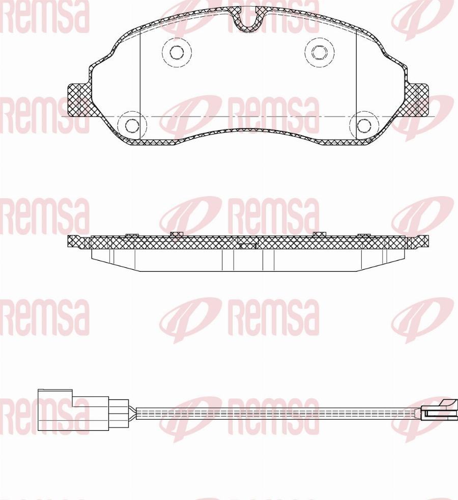 Remsa 1602.12 - Kit de plaquettes de frein, frein à disque cwaw.fr