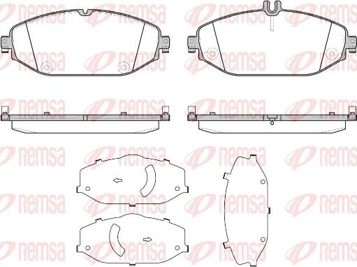 Remsa 1618.00 - Kit de plaquettes de frein, frein à disque cwaw.fr