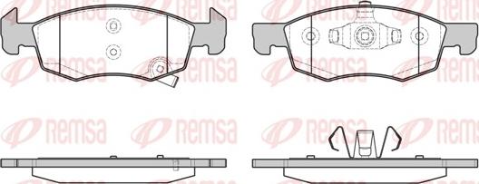 Remsa 1634.02 - Kit de plaquettes de frein, frein à disque cwaw.fr