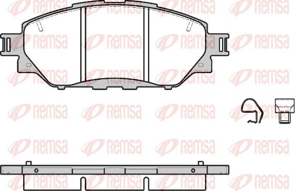 Remsa 1671.04 - Kit de plaquettes de frein, frein à disque cwaw.fr