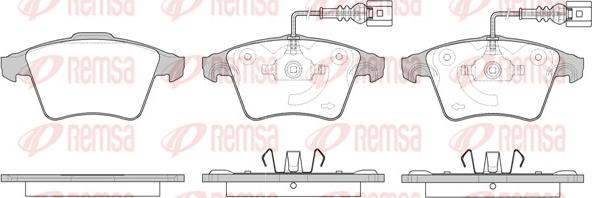 Remsa 1045.22 - Kit de plaquettes de frein, frein à disque cwaw.fr