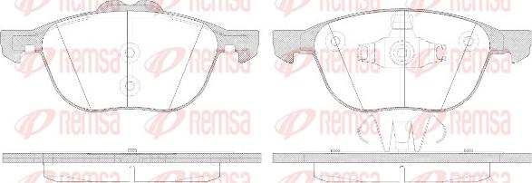 Remsa 1082.50 - Kit de plaquettes de frein, frein à disque cwaw.fr