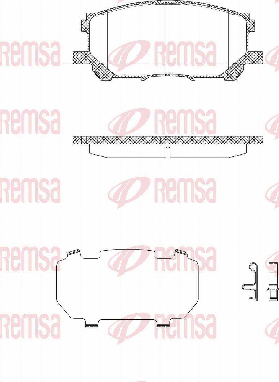 Remsa 1039.02 - Kit de plaquettes de frein, frein à disque cwaw.fr