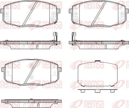 Remsa 1038.12 - Kit de plaquettes de frein, frein à disque cwaw.fr