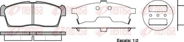 Remsa 1199.00 - Kit de plaquettes de frein, frein à disque cwaw.fr